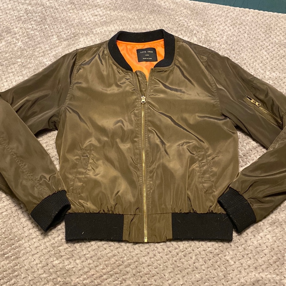 Green bomber jacket